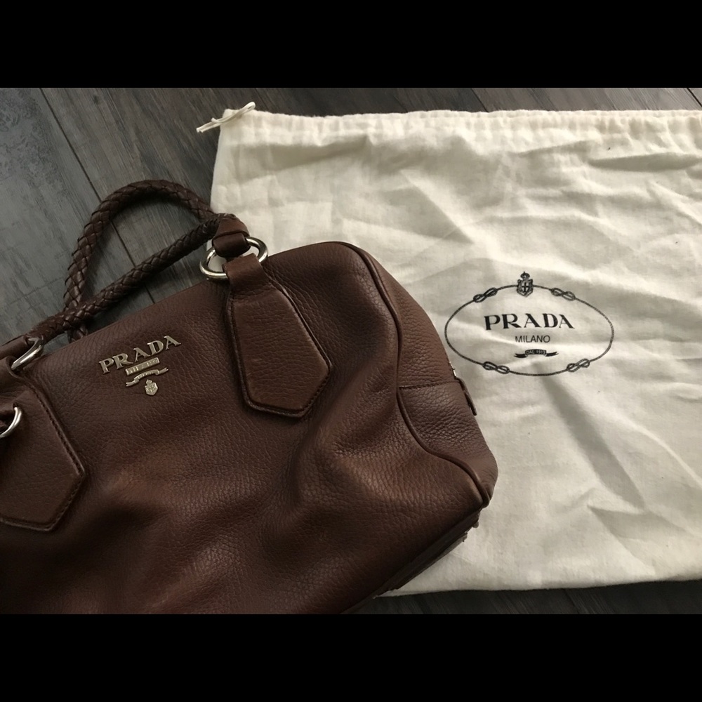 Authentic Prada Boston satchel handbag